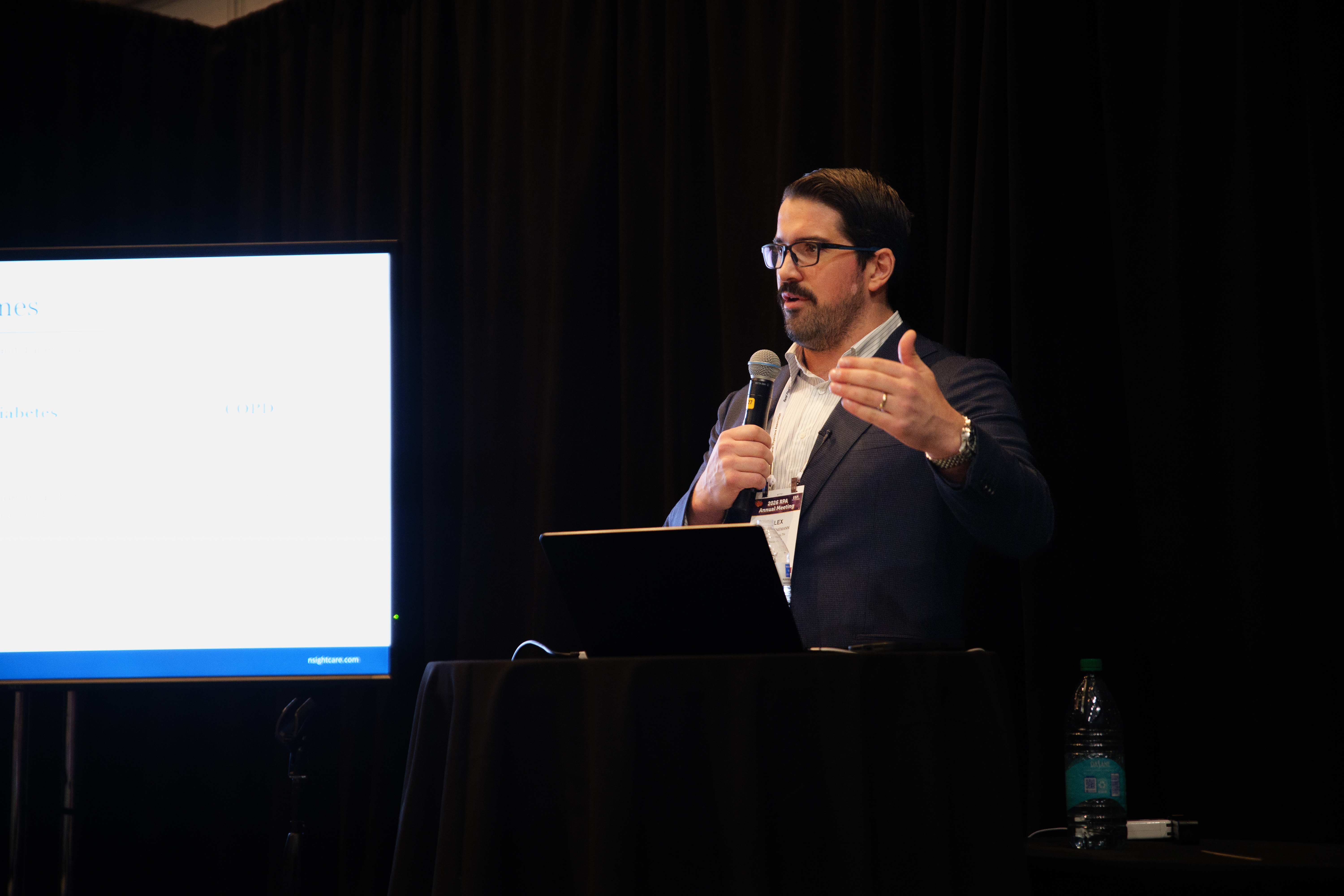 Alex Bienemann Nsight Health Head of Sales presenting at RPA 2026